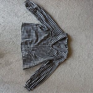 Whistles Black and White Checkered Blouse